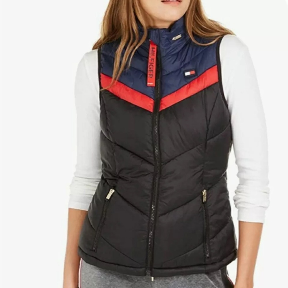 Tommy Hilfiger Sport Classic Design Puffer Vest SZ Large Like New